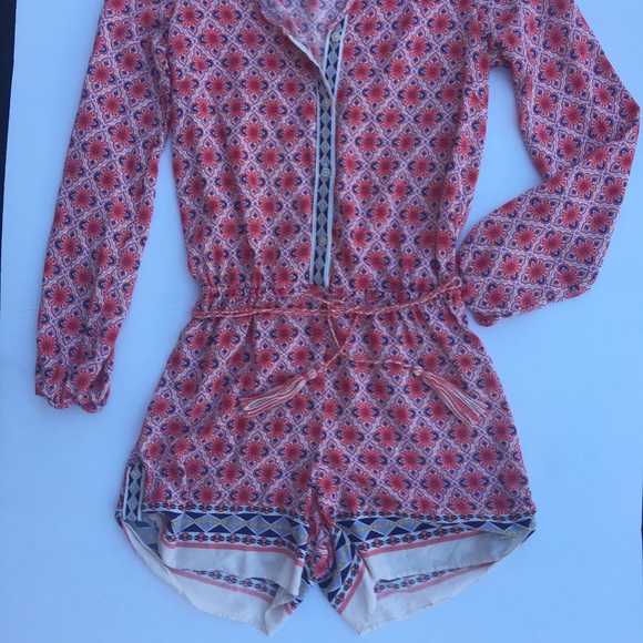 CHELSEA & VIOLET LONG SLEEVE BUTTON DOWN ROMPER - Picture 8 of 8